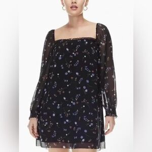 Aritzia Wilfred Tempest long-sleeve Floral midi dress size XL EUC romantic